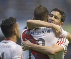 Lucas Alario anotó el segundo tanto en el juego juego ante Boca Júniors en La Bombonera (Foto: Agencia AFP)