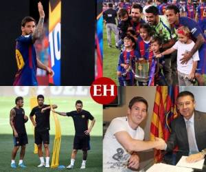 Goleador insaciable, capitán con 34 títulos y numerosos récords, seis veces ganador del Balón de Oro, Lionel Messi ha encarnado durante más de 20 años un solo y único equipo, el FC Barcelona, haciéndose casi demasiado grande para este club al que ahora el argentino amenaza con abandonar. Fotos: Agencia AFP.