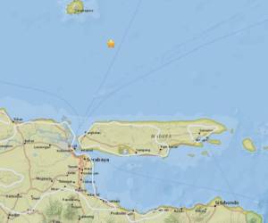 El sismo ocurrió a las 11:59 del jueves -miércoles en Honduras- en Indonesia. Foto captura