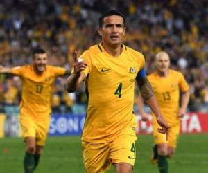 Tim Cahill espera estar listo para el próximo partido de repechaje contra Honduras. Foto AFP