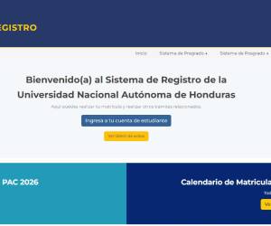 Página del sitio oficial de la UNAH para ingresar a tu cuenta estudiantil.