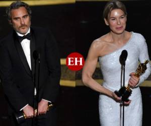 Joaquin Phoenix y Renee Zellweger alzaron las estatuillas por mejor actor y actriz. Aquí la lista completa de ganadores. Fotos: AFP/AP