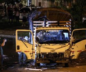 Atentado contra la Policía en Cali. Foto: AFP