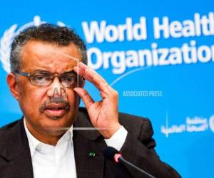 Fotografía de archivo del 30 de enero de 2020 de Tedros Adhanom Ghebreyesus, director general de la Organización Mundial de la Salud, en la sede de la OMS en Ginebra. Foto:AP