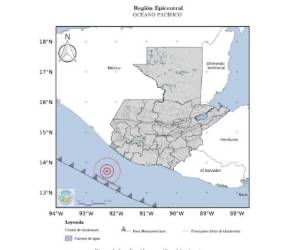 El movimiento telúrico fue sensible en poblaciones de la costa sur de Guatemala, así como en el área central donde se ubica la capital, agregó David de León, portavoz de la Coordinadora Nacional para la Reducción de Desastres (Conred), ente a cargo de la protección civil. Foto: Conred