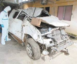 El vehículo que conducía el religioso German Flores Huete fue encontrado el pasado miércoles en una hondonada, en la carretera que de Danlí conduce a la aldea de Las ánimas.