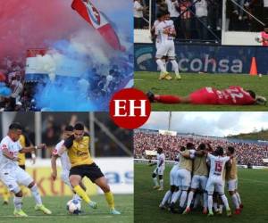 El Olimpia consiguió un valioso triunfo 2-0 frente a Real España en el partido de ida de la gran final del Torneo Apertura 2021, acercándose a su copa número 34 y su segundo tetracampeonato. El Estadio Nacional fue testigo de la locura Merengue y en sus tribunas y también en la cancha se desató una verdadera fiesta olimpista. Fotos: David Romero | Johny Magallanes | EL HERALDO