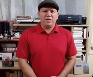 El secretario de la CUTH, Joel Almendares, le dio lectura al manifiesto.