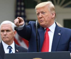 El presidente de Estados Unidos, Donald Trump, anunció este viernes que declaraba la emergencia nacional. Foto AFP