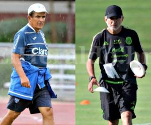 Jorge Luis Pinto y Juan Carlos Osorio, entrenadores colombianos que dirigen a Honduras y México, respectivamente. (Fotos: Ronal Aceituno / Grupo Opsa)