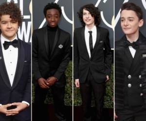Los chicos sensación del 2017 ya están presentes en la gala de los Golden Globes... ¡Los protagonistas de Stranger Things! (Fotos: AP /AFP)