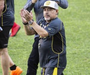 Maradona dijo que la idea original era dirigir en Bielorrusia pero ahora esos planes quedaron pospuestos. Foto: Agencia AFP