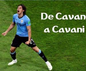 Edinson Cavani delantero uruguayo que marcó doblete ante Portugal.