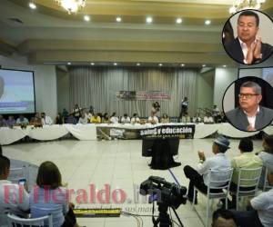 La Plataforma de Salud y Educación instaló este martes un diálogo alterno al convocado por las autoridades y dos representantes del gobierno llegaron de forma sorpresiva. Foto: Emilio Flores/ EL HERALDO