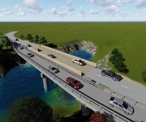 Así quedará la ampliación del puente Germania según los renders del proyecto, que busca mejorar la circulación vehicular en la salida al sur de Tegucigalpa.