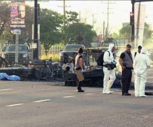 La aclaración se da luego de que el jueves por la tarde el general Alfonso Duarte, comandante de la zona militar dijo que el ataque veía 'muy probable que sean los hijos de 'El Chapo''. Foto: Twitter/@psn_si