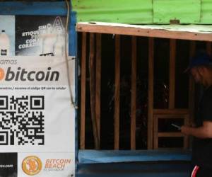 Desde que el mandatario anunció la ley, las transacciones diarias en el cajero de bitcóin en El Zonte pasaron de un promedio de tres a veinticinco. FOTO: AFP