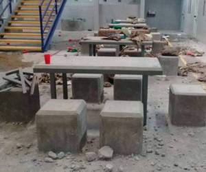 Varias instalaciones de la cárcel 'El Pozo II' quedaron en malas condiciones luego del amotinamiento de miembros de la pandilla 18. Foto: Cortesía.