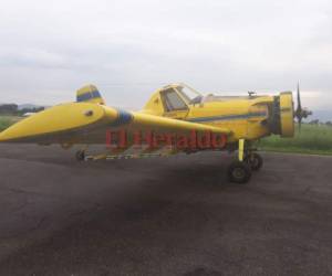 El avión fumigador que venía de Estados Unidos hacia Choluteca.