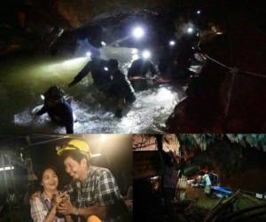 Los 12 niños y su entrenador atrapados en una cueva inundada en Tailandia desde hace más de nueve días fueron 'hallados sanos y salvos'. Foto: Agencia AFP
