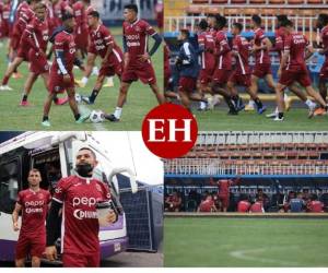 Los jugadores del Motagua llegaron la tarde de este martes al Estadio Nacional de Tegucigalpa para su entrenamiento previo al partido que disputarán contra el Comunicaciones de Guatemala en la final de la Liga de Concacaf. Fotos: David Romero/EL HERALDO.