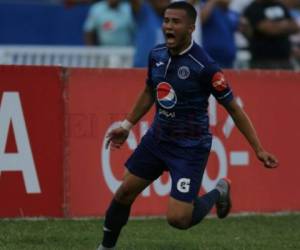 Walter Martínez marcó el gol que tiene a Motagua en su cuarta final consecutiva. Foto: Johny Magallanes / El Heraldo.