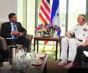 En la reunión entre Almirante Craig S. Faller, el General Fredy Díaz Zelaya y el General Tito Livio Moreno se abordaron temas de seguridad en la región.