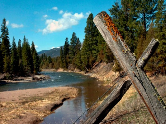Esta foto del 2y de abril del 2006 muestra el Jacobsen Creek, un afluente del North Fork del río Blackfoot cerca de Ovando, Montana. Las autoridades buscaban a un oso pardo que mató a una mujer que acampaba en el área, se conoció el 7 de julio del 2021. (Jennifer Michaelis/The Missoulian via AP).