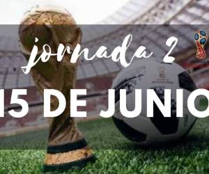 El viernes 15 e junio se jugarán tres partidos del mundial en su fase de grupos.