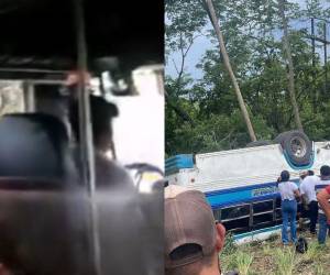 Momentos antes de que el autobús, que llevaba casi 30 pasajeros, se volcara, uno de ellos grabó todo, donde se logra observar el exceso de velocidad en el que se conducía. Aquí el cuadro a cuadro.