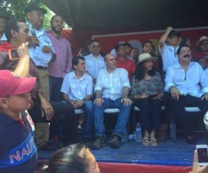Las corrientes POR, Somos Más, Fe, Pueblo Libre se congregaron en el encuentro en la ciudad de San Lorenzo, incluyendo Patricia Rodas, foto: Cortesía/Twitter Manuel Zelaya.