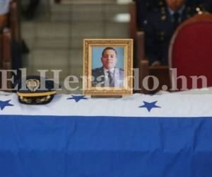 Olvin Emmanuel Flores Meraz es velado en la Capilla de las Fuerza Aérea Hondureña.