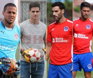 Edrick Menjívar, Jonathan Rougier, Fernando Martín Bonjour y Guillermo Chavasco son cuatro de los futbolistas considerados entre los más guapos del Clausura 2018-19 de la Liga Nacional de Honduras. (Fotos: EL HERALDO)