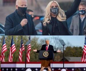 Durante un evento de campaña junto a Joe Biden, Lady Gaga dijo que espera que Trump deje la presidencia muy pronto.