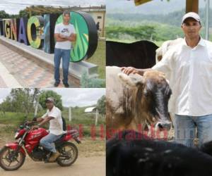 Donis Escober es fanático del campo, ahí convive con sus vecinos, pasea en motocicleta y se relaja entre el ganado. El Pimpollo es muy querido en su pueblo San Ignacio y eso lo hace muy feliz. Fotos Efraín Salgado| EL HERALDO