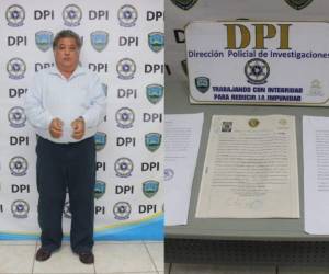 Jorge Arnulfo Inestroza Zelaya durante su detención.