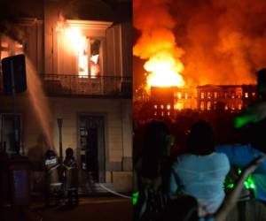 Un incendio de grandes proporciones devoró desde la noche del domingo el Museo Nacional de Brasil, considerado uno de los mayores de su tipo en América Latina. Fotos AFP