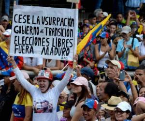 Este 23 de enero miles de venezolanos salieron a las calles a protestar contra el régimen de Maduro. (AFP)