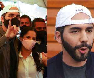 Nayib Bukele acudió a ejercer el sufragio en horas de la tarde. En rueda de prensa invitó a la población a sumarse a una 'operación remate' para asegurar la victoria de su partido. FOTO: AP