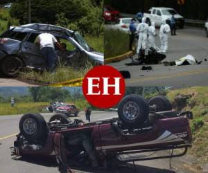 Cientos de familias han sido enlutadas por los accidentes de tránsito ocurridos en Honduras durante estos nueve meses del año. Fotos: Emilio Flores| Alex Pérez/ EL HERALDO.