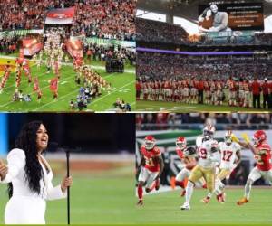 Demi Lovato cantó en himno de los Estados Unidos, mientras que las leyendas de la NFL pisaron el terreno de juego del Hard Rock Stadium. Estas son las primeras fotos que nos dejó el Super Bowl.