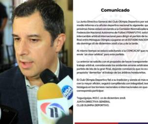 Rafael Villeda es el actual vicepresidente de Olimpia.