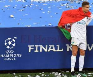 Cristiano Ronaldo celebró solo en una esquina. Cómo despidiéndose del Real Madrid.