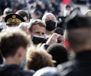 El presidente francés Emmanuel Macron en Nevers, Francia el 21 de mayo del 2021. Foto:AP