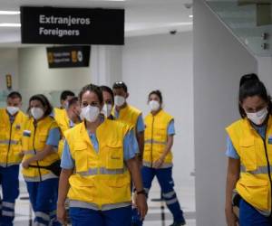 Es un equipo multidisciplinario que cuenta con experiencia en el manejo de pacientes covid-19'. Foto: AFP.