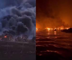 Las inmensas nubes de humo arrasan en la zona.