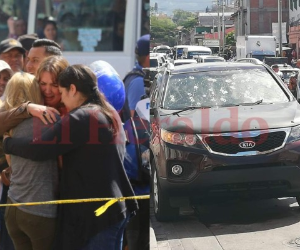 Familiares de la víctima llegaron a la escena y rompieron en lágrimas al ver a su pariente sin vida. Fotos Estalin Irías| EL HERALDO