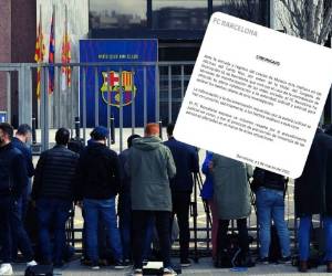 El Barcelona publicó un comunicado en las redes sociales en el que aclaran que colaborarán con las autoridades policiales.