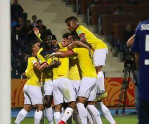 Celebración del gol de Ecuador ante Japón en la primera jornada del Mundial de Polonia. Foto:www.as.com