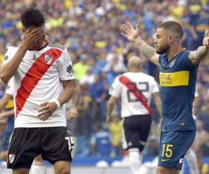 Boca Junior no pudo sentenciar en la Bombonera ante River Plate, en la primera final de la Copa Libertadores. Foto:AP